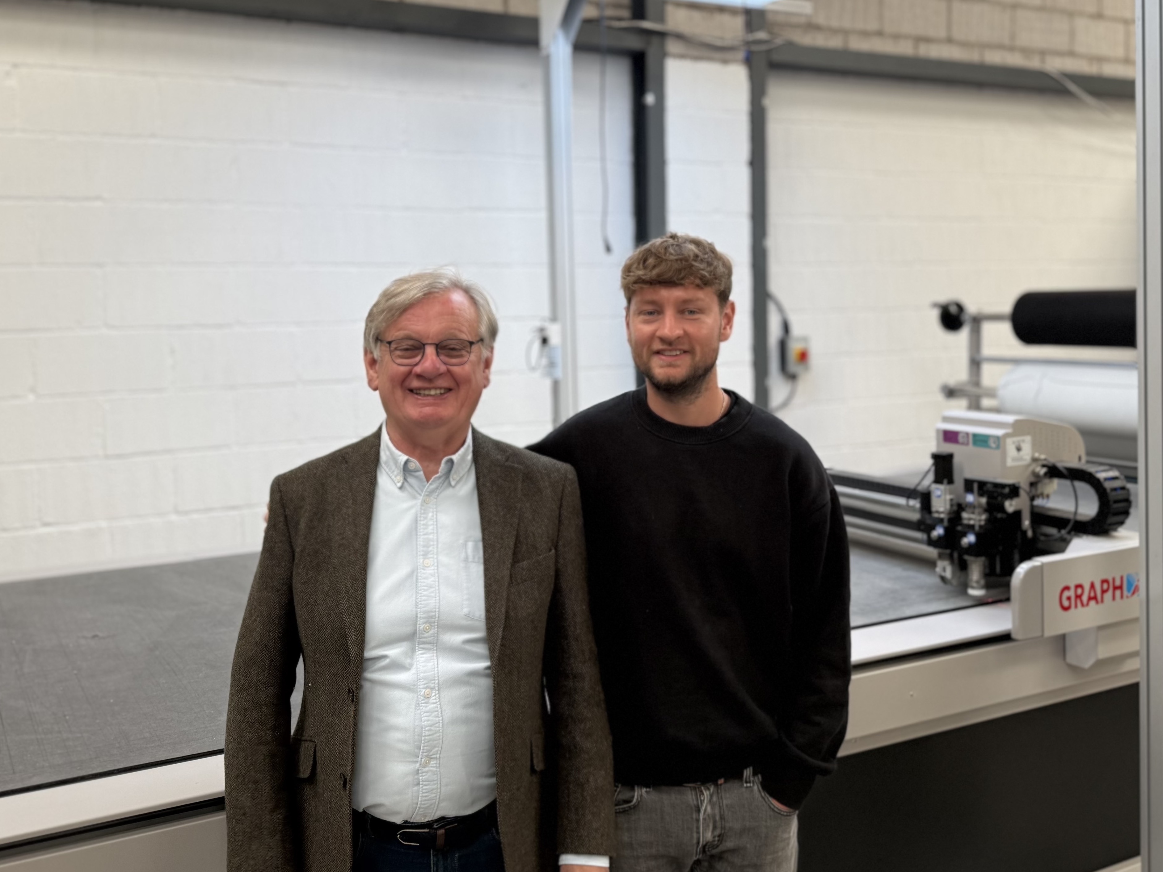 David and James Carter, founders of Comfort Workshop, in the factory